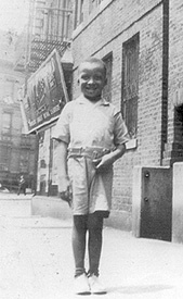 A young Walter Dean Myers in Harlem