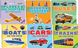 Watch Them Move Series Transportation Board Book 6-Book Set